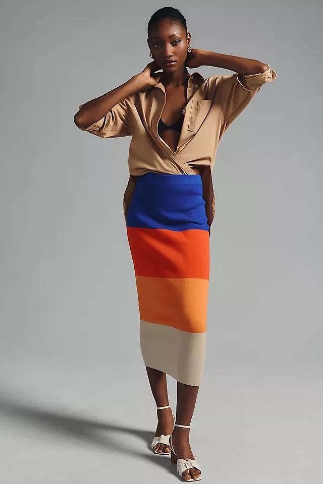 KULE The Celeste Colorblock Knit Skirt Product Image