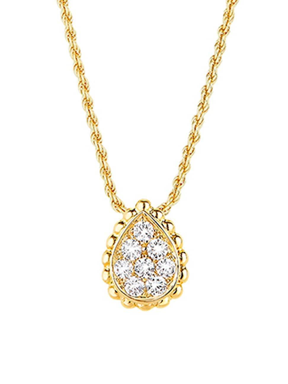 Womens Serpent Boheme 18K Yellow Gold & Diamond Teardrop Pendant Necklace Product Image