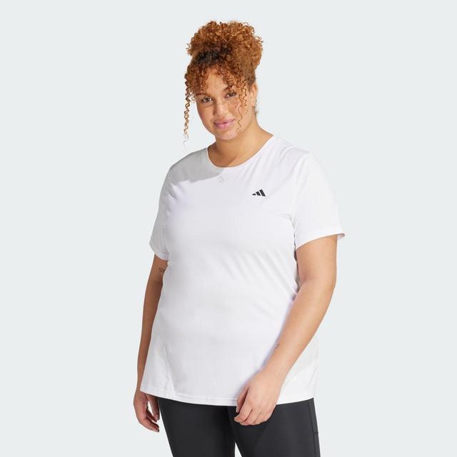 adidas Designed for Training Tee (Plus Size) White 1X Womens Product Image