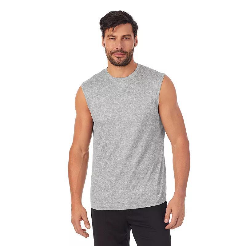 Mens Cuddl Duds Far-Infrared Sleep Enhance Sleeveless Pajama Shirt Grey Gray Product Image