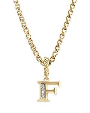 Womens Pav Initial Pendant in 18K Yellow Gold with Diamonds Product Image