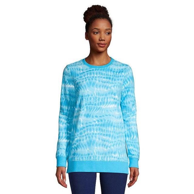 Petite Lands End Serious Sweats Crewneck Sweatshirt Tunic, Womens Product Image