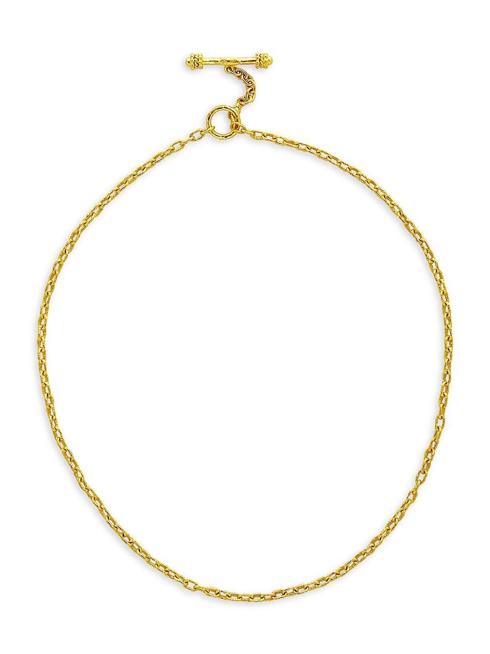 Womens 19K Yellow Gold Oval-Link Chain Necklace Product Image