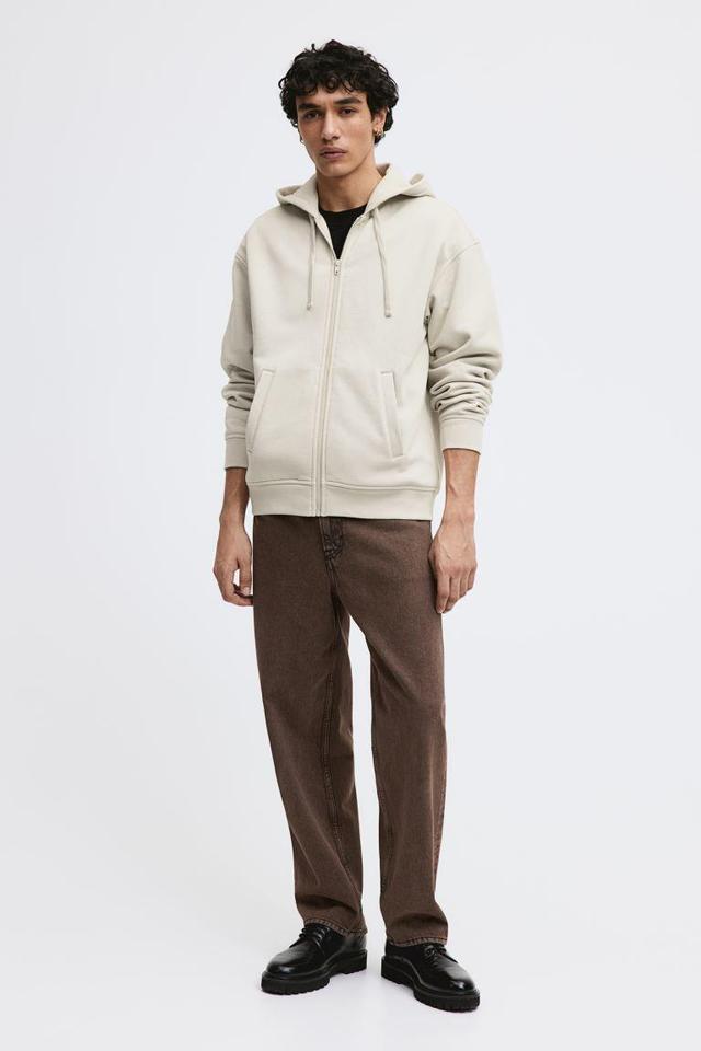 H & M - Relaxed Fit Hooded Jacket - Beige Product Image