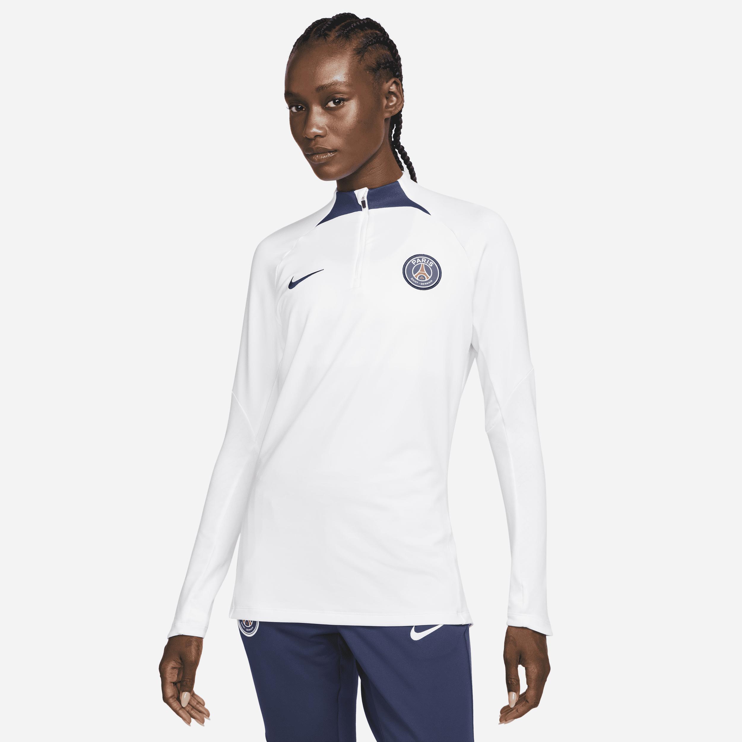 Womens Nike White Paris Saint-Germain Strike Drill Raglan Performance Quarter-Zip Top Product Image