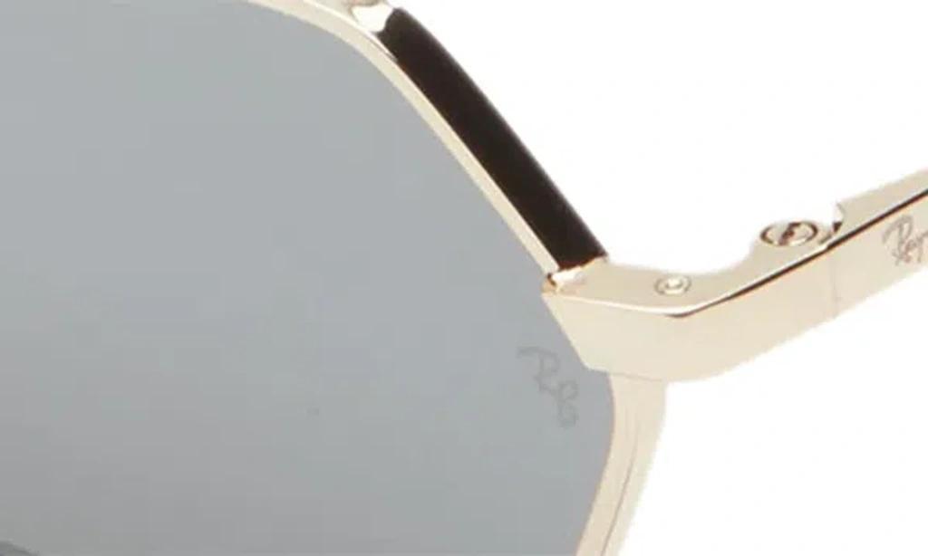 RAY BAN Yevi 58mm Rectangular Sunglasses In Light Gold Product Image