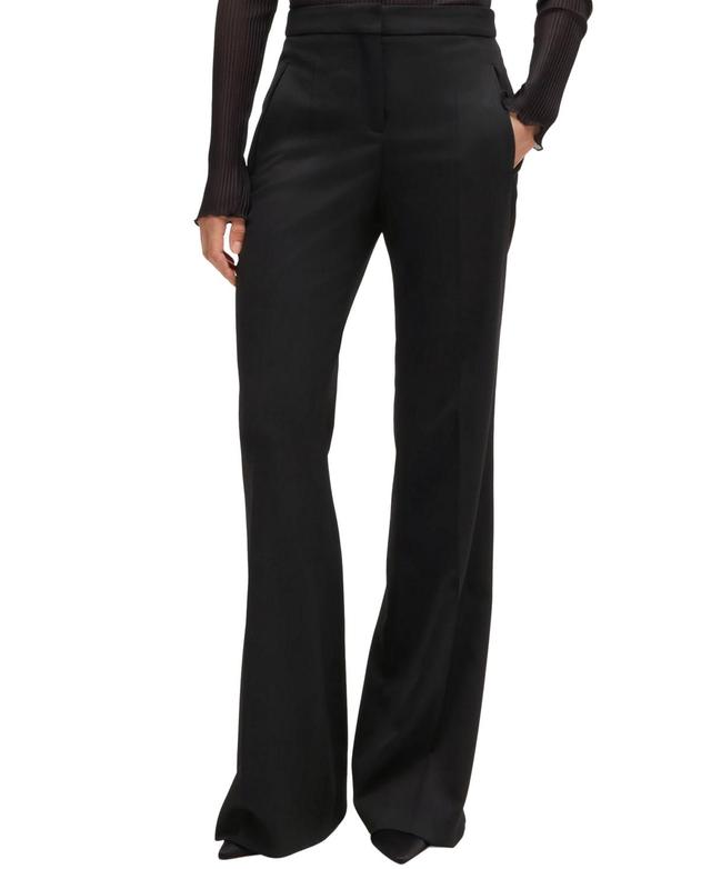 Boss by Hugo Boss Womens Twill Regular-Fit Flared Trousers Product Image