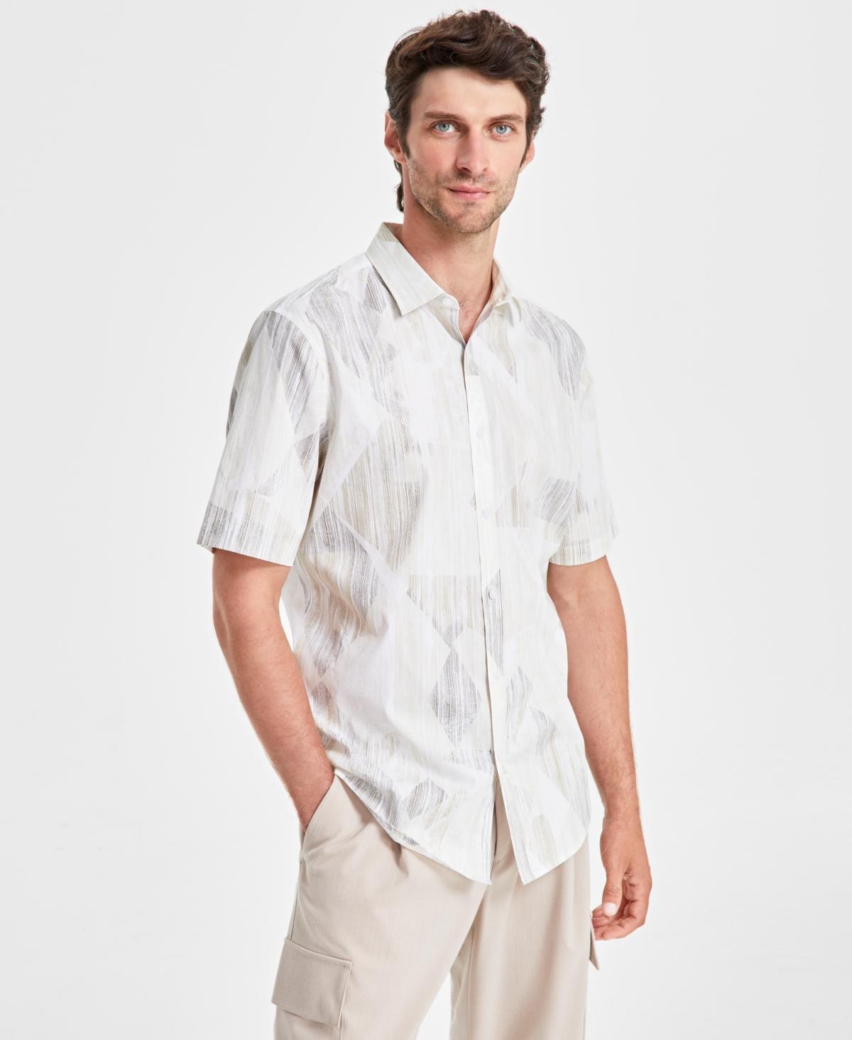 Alfani Mens Printed Short-Sleeve Shirt, Created for Macys Product Image