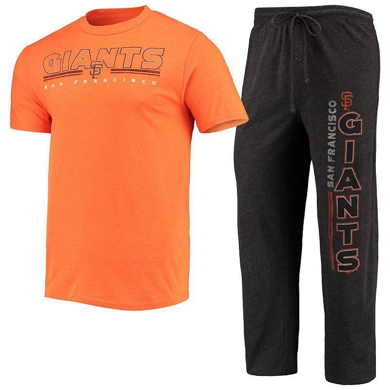 Mens Concepts Sport /Orange San Francisco Giants Meter T-Shirt and Pants Sleep Set Product Image