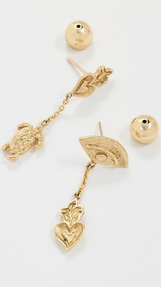 ALÉMAIS Encanto Charm Gold Drop Earrings | Shopbop Product Image