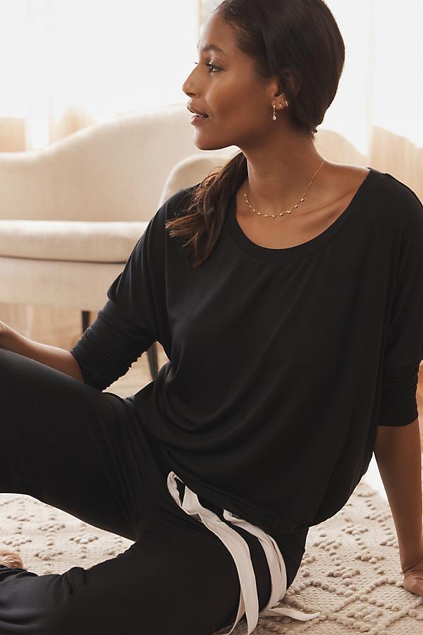 eberjey Gisele Slouchy Set in Black. Product Image