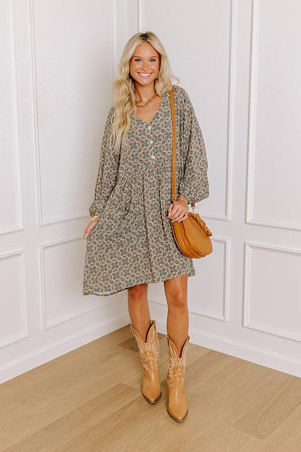 Maple Grove Shift Dress In Beige Product Image