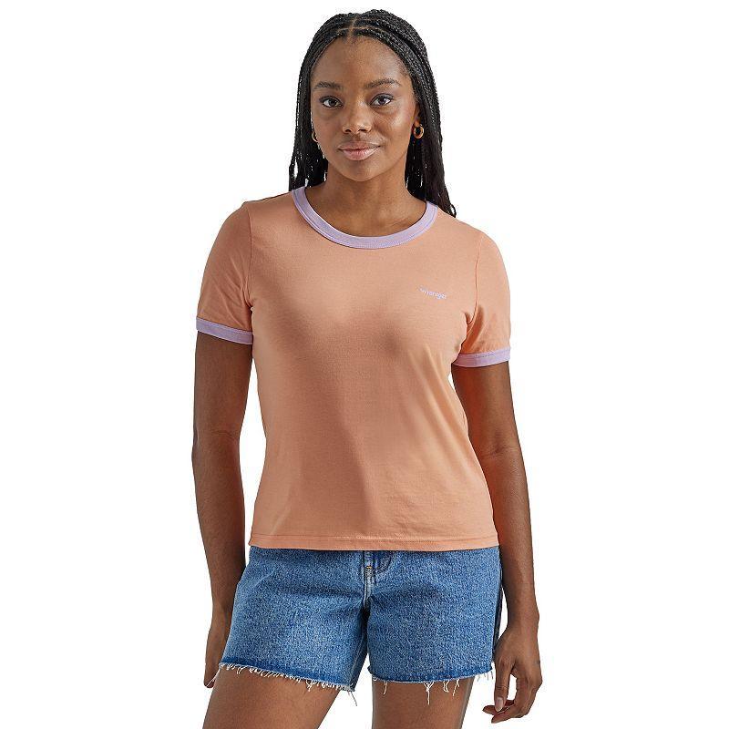 Womens Wrangler Small Logo Ringer Tee Product Image