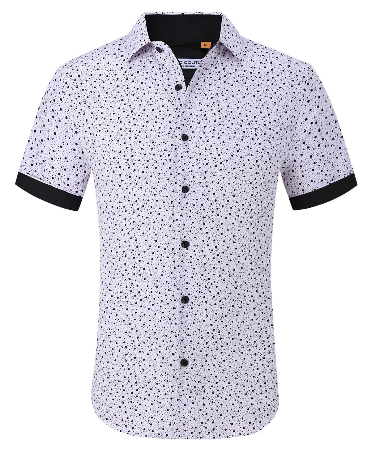 Suslo Couture Mens Slim-Fit Geo-Print Performance Shirt Product Image