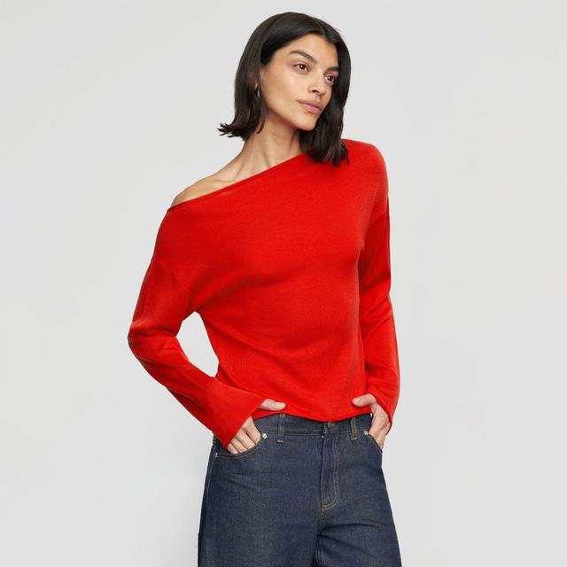 Hachi Tencel-Wool Off-Shoulder Sweater Product Image