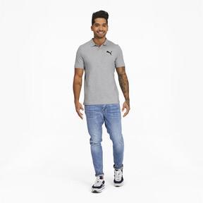 PUMA Essentials Men's Heather Polo in Light Grey Heather Product Image