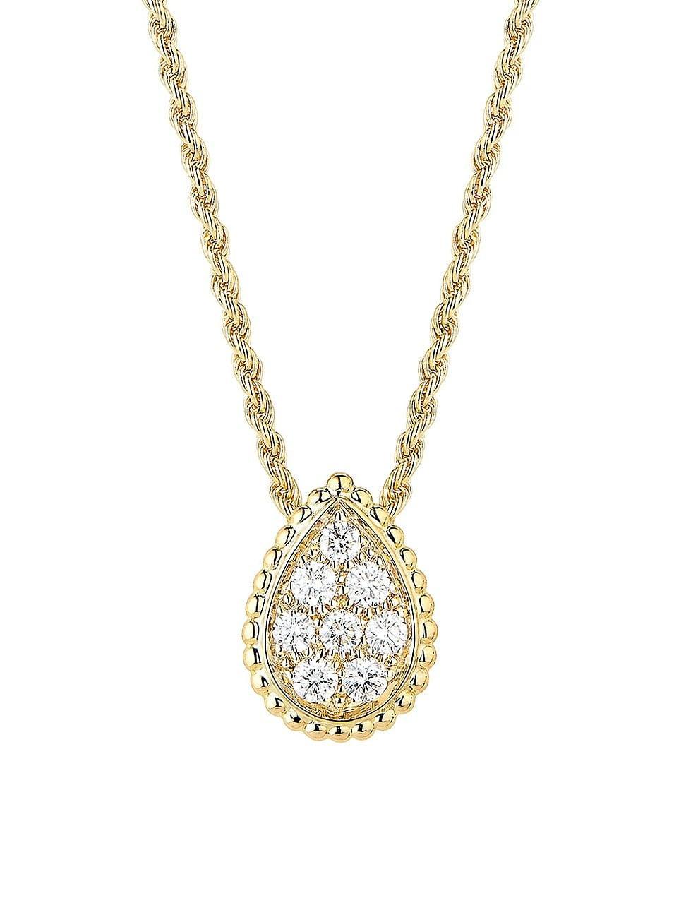 Womens Serpent Bohme 18K Yellow Gold & Diamond Pendant Necklace Product Image