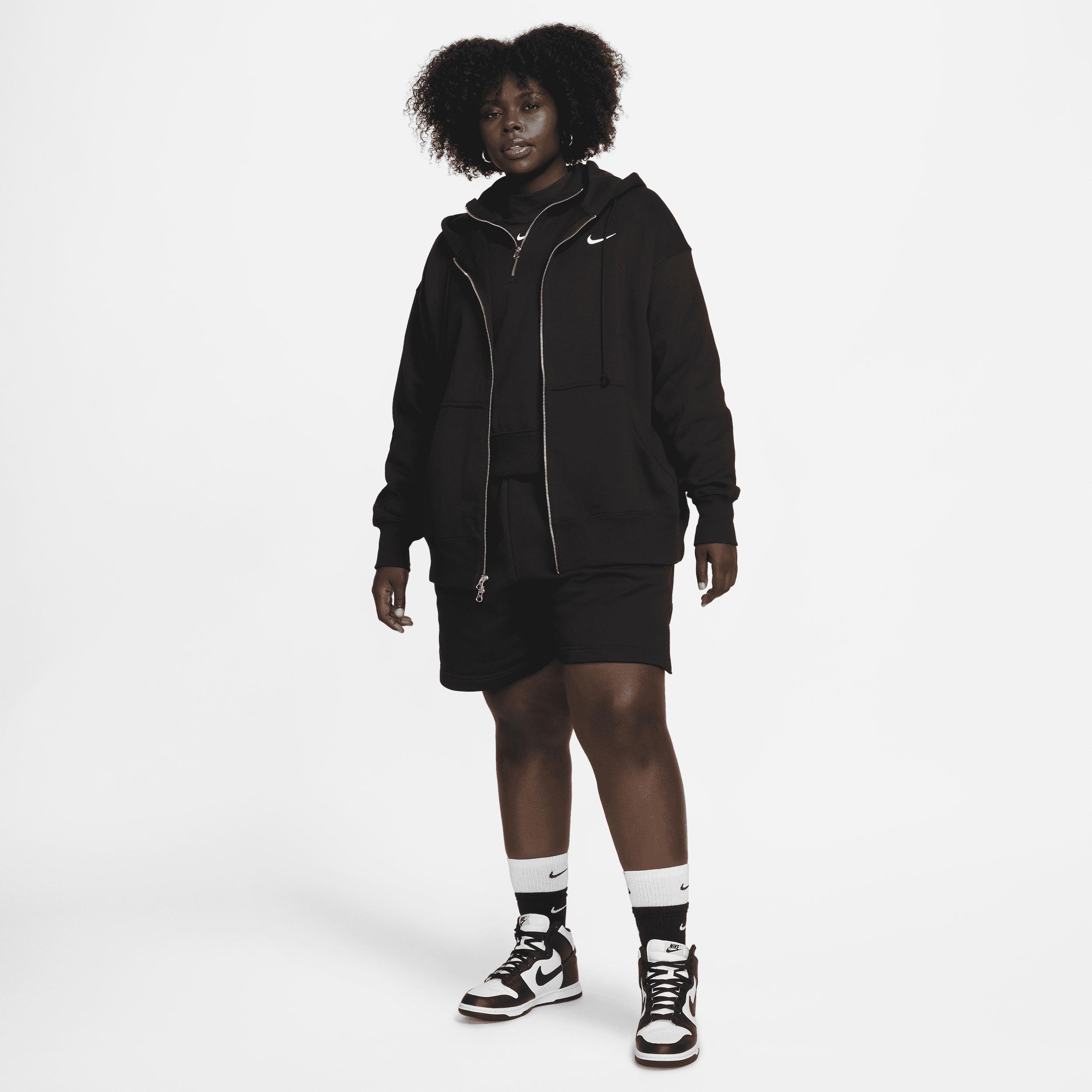 Nike Womens NSW Phoenix Fleece F/Z Hoodie - Black/Sail Product Image