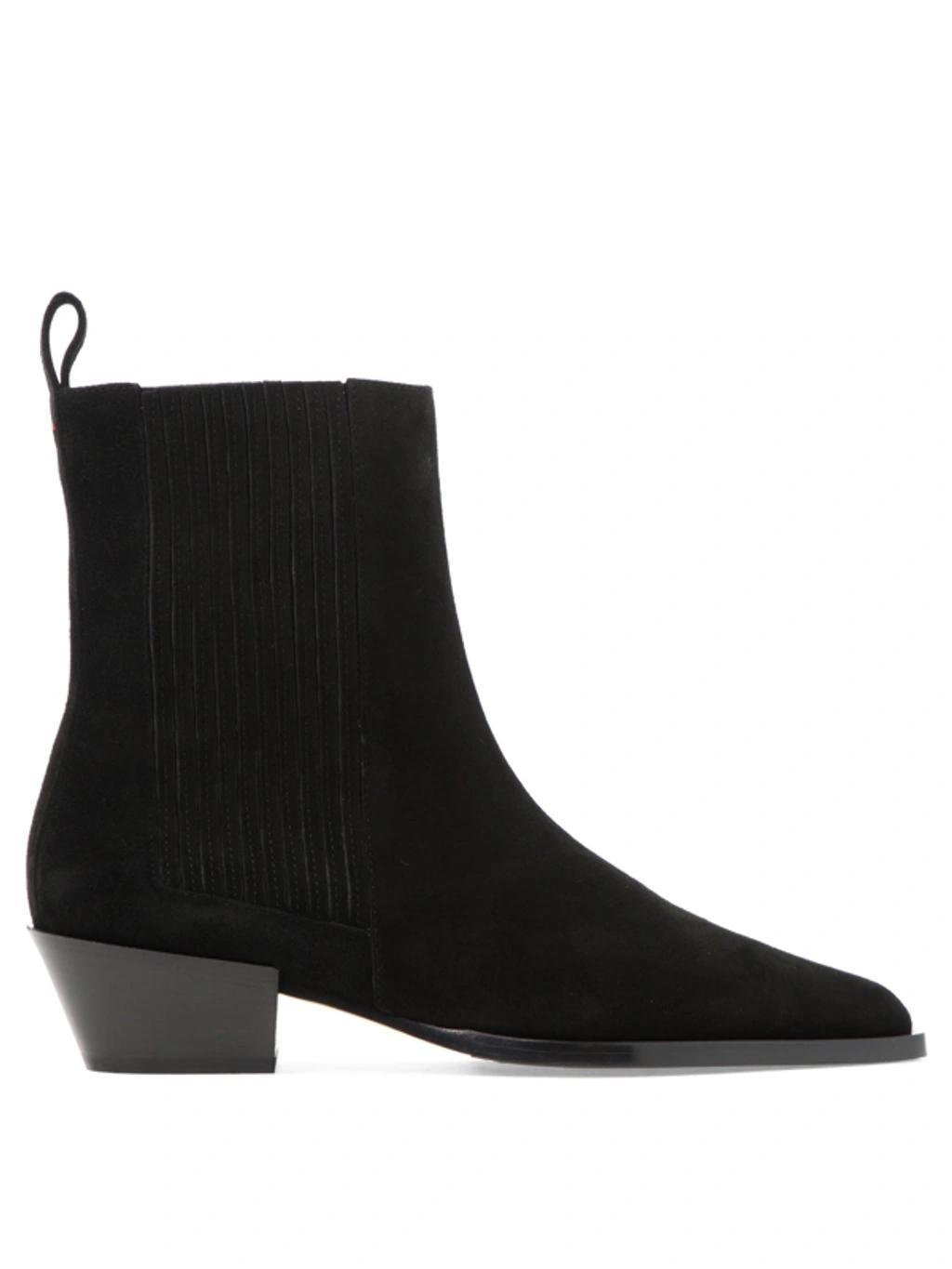 40mm Belinda Suede Ankle Boots In Black Product Image