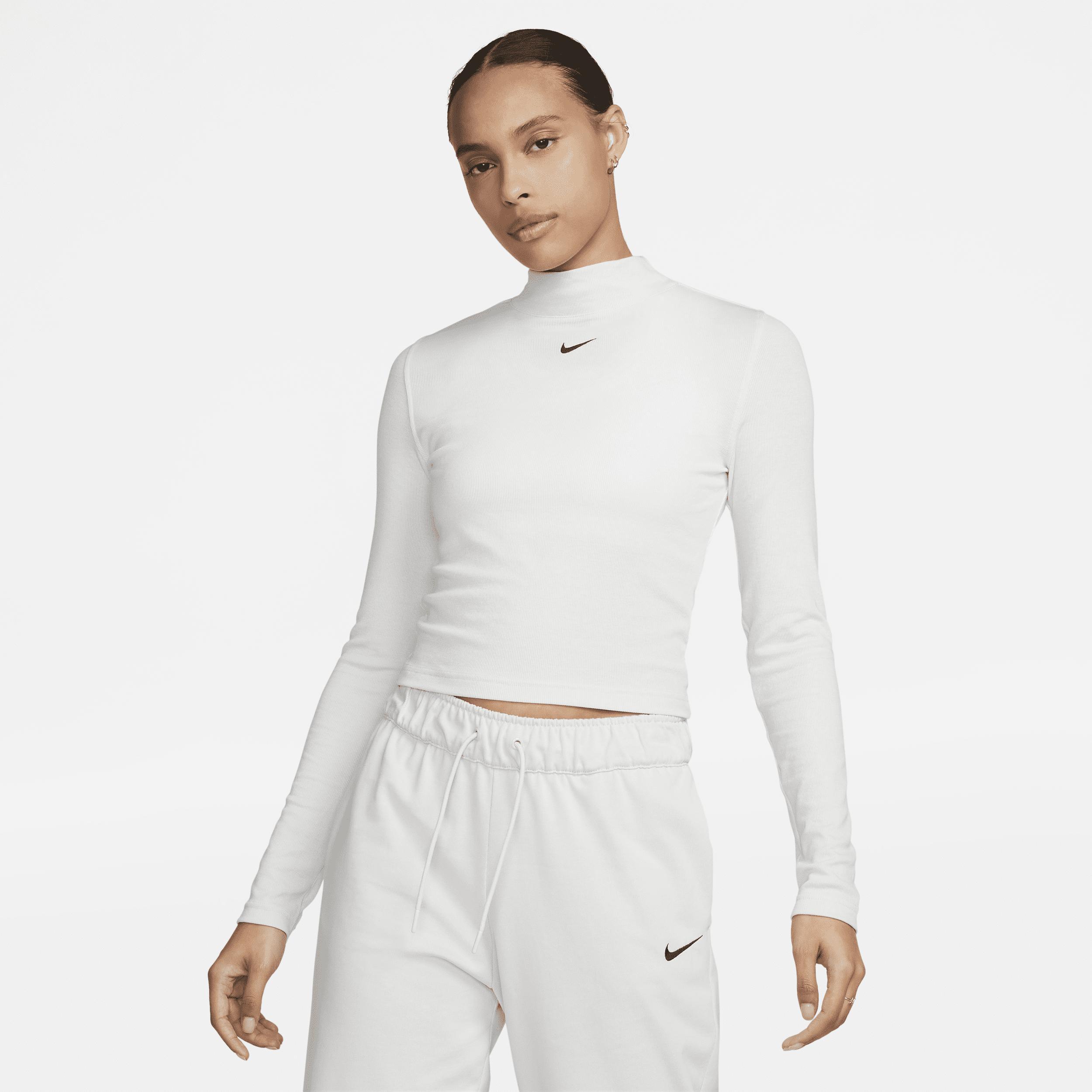 Womens Nike Sportswear Essential Ribbed Mock-Neck Long-Sleeve Top Product Image