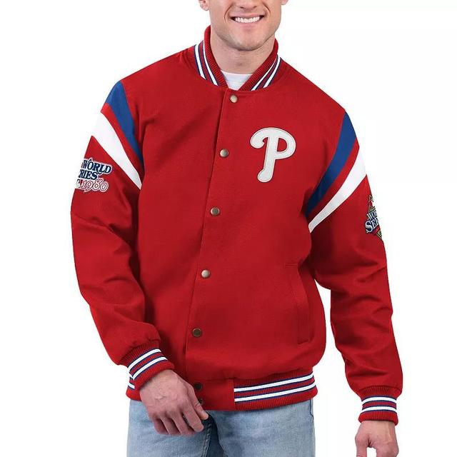 Mens G-III Sports by Carl Banks Philadelphia Phillies Quick Full-Snap Varsity Jacket Product Image