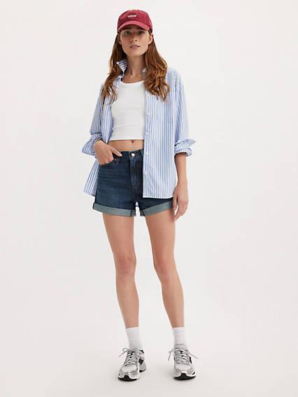 Levis Rolled 80s Mom Womens Shorts Jeans Product Image