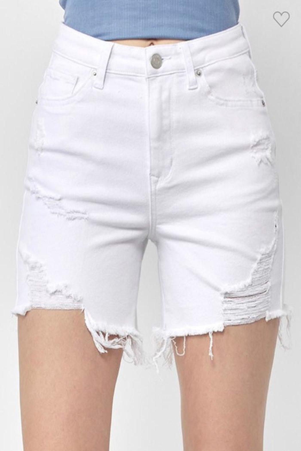 White Risen Shorts Product Image