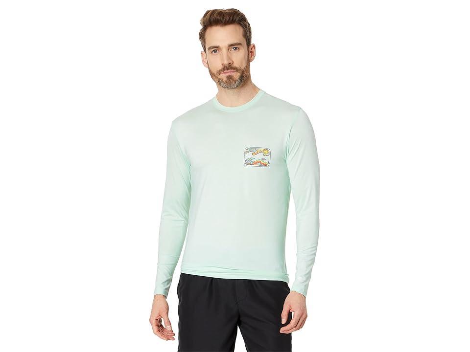 Billabong Crayon Wave Loose Fit Long Sleeve Rashguard (Seaglass) Men's Swimwear Product Image