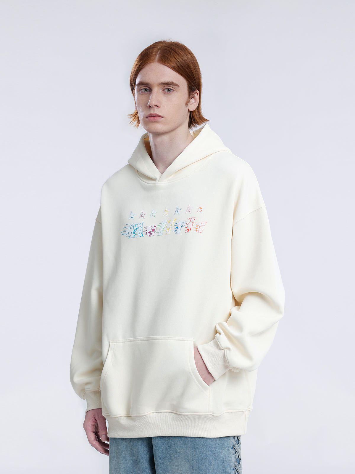 Aelfric Eden Star Embroidery Graffiti Hoodie Product Image