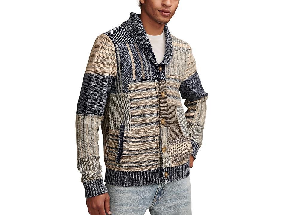 Lucky Brand Patchwork Shawl Collar Cardigan Product Image