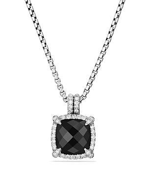 Womens Chatelaine Pav Bezel Pendant Necklace with Diamonds Product Image