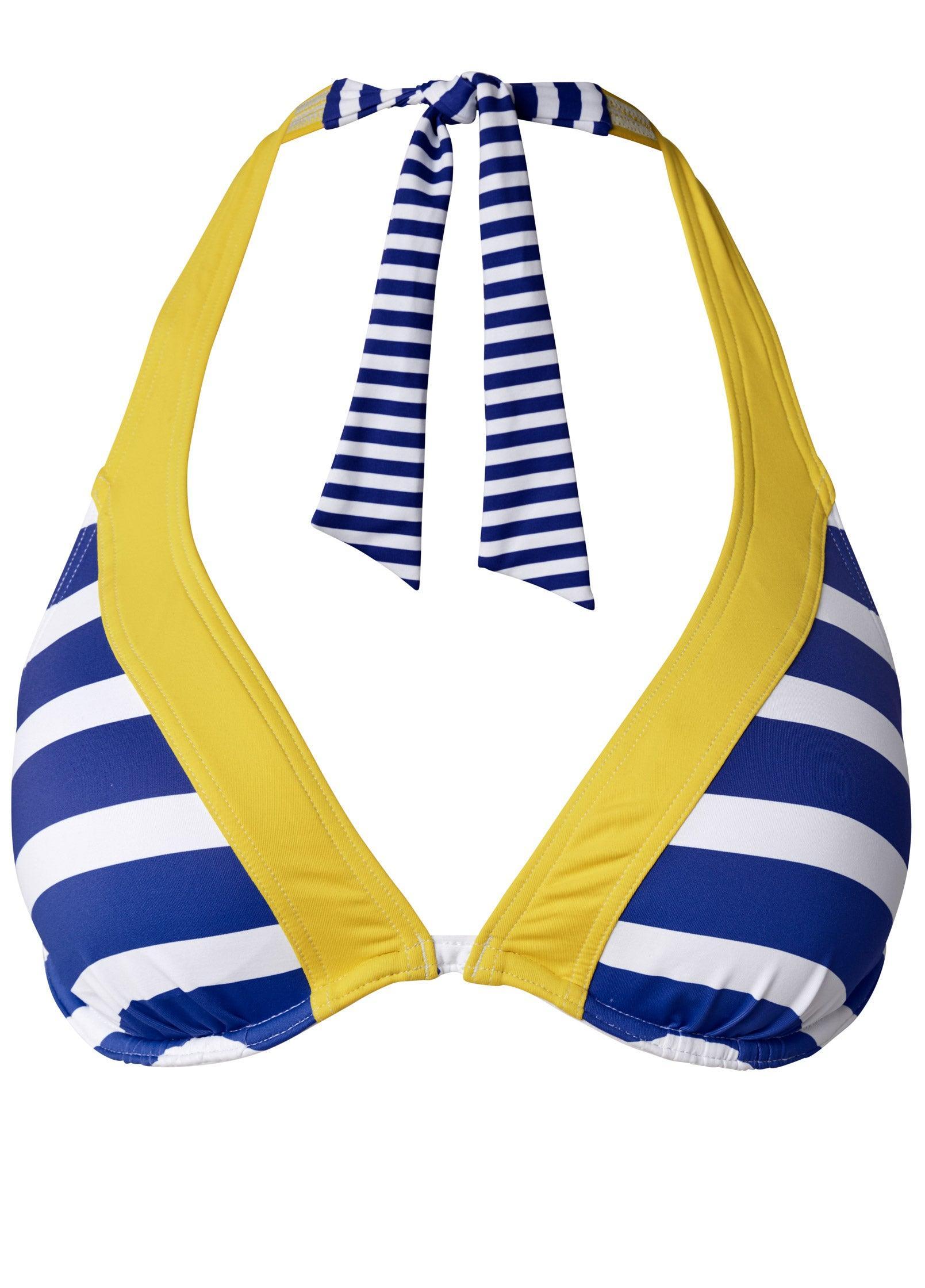 Underwire Halter Bikini Top - Mariner Stripes Product Image