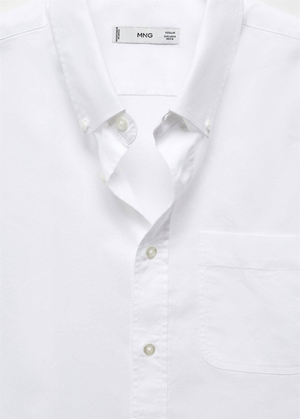 MANGO MAN - Regular fit Oxford cotton shirt whiteMen Product Image