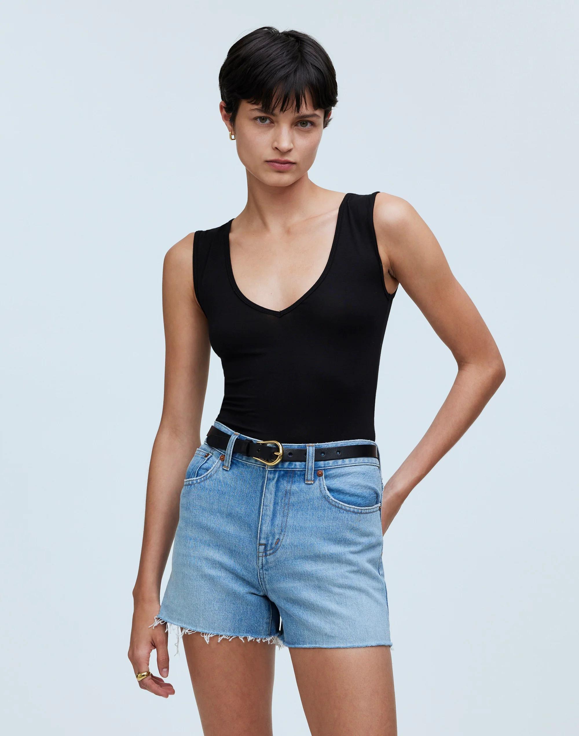 Relaxed Denim Shorts in Lytle Wash: Raw-Hem Edition Product Image