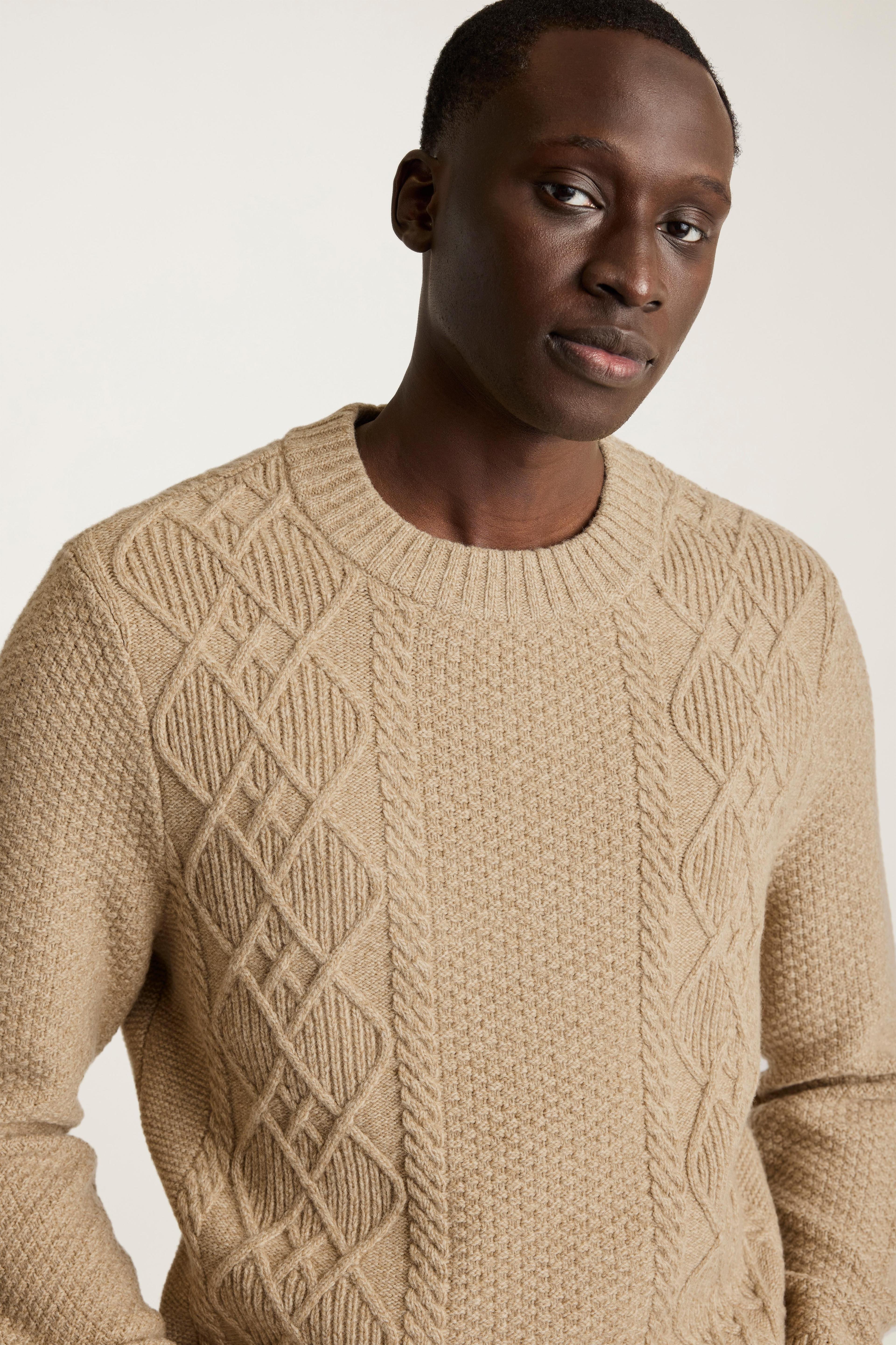 Extrafine Merino Cable Sweater Product Image