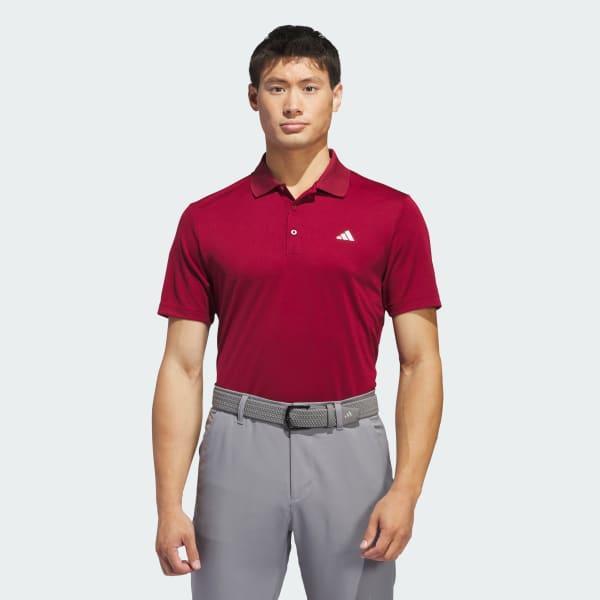 Mens adidas Adi Performance Golf Polo Shirt Collegiate Red Product Image