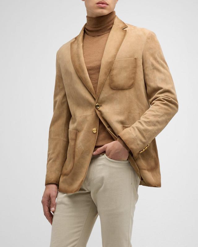 Men's Lambskin Suede Blazer Product Image