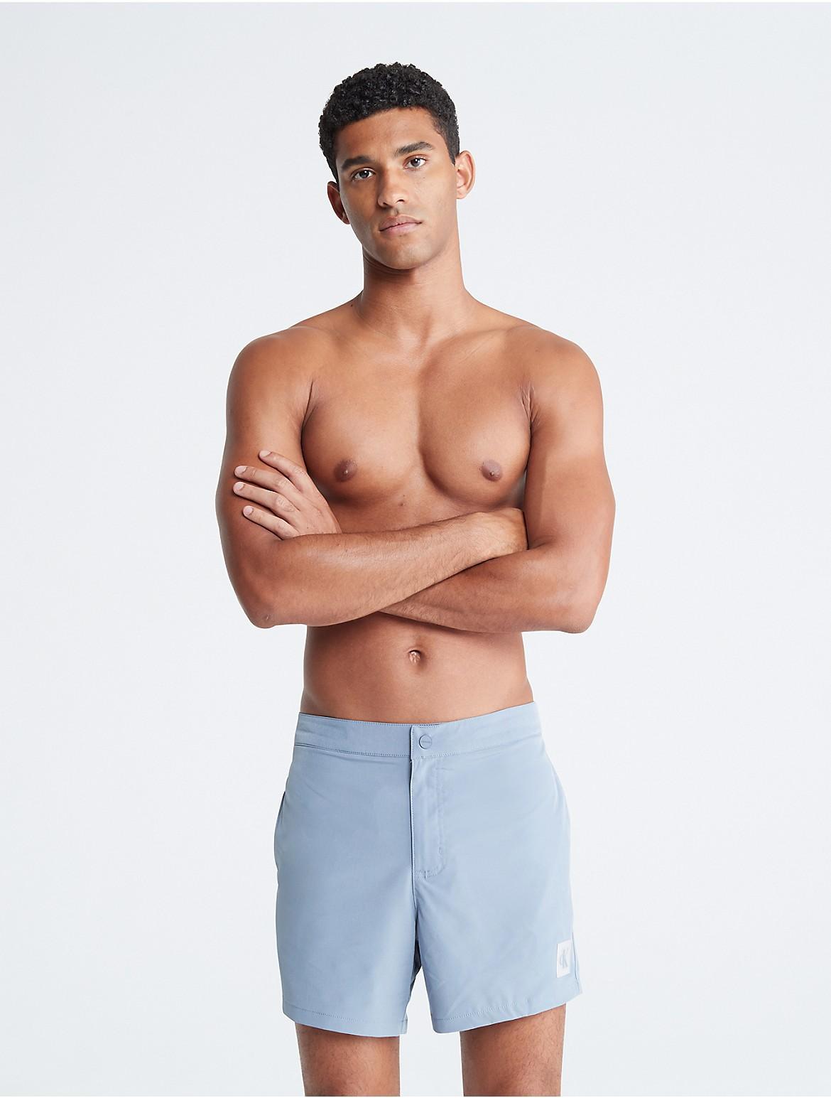 Calvin Klein Mens Solid Swim Shorts - Grey - XL Product Image