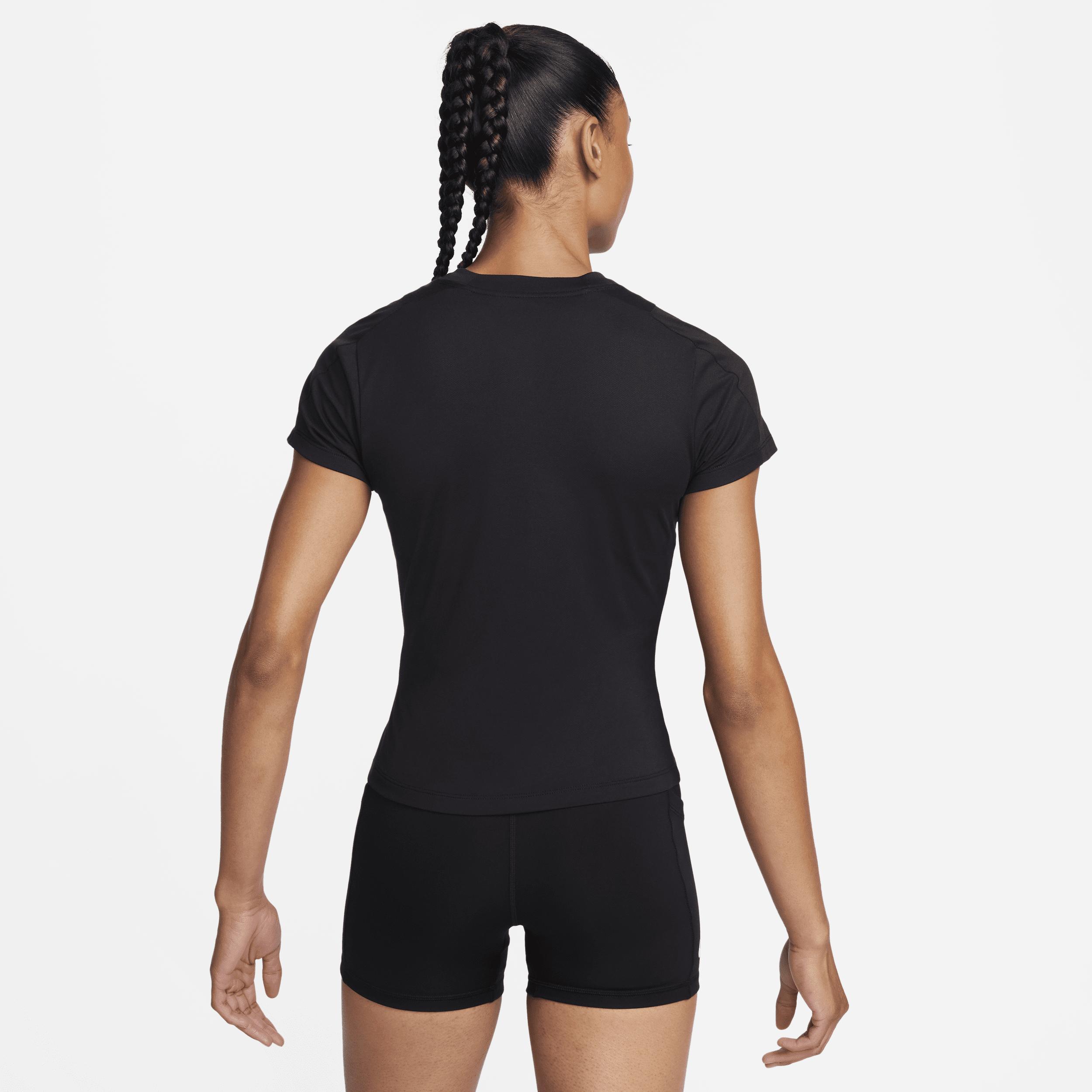 Nike Womens Court Advantage Dri-fit Short-Sleeve Top - Black Product Image