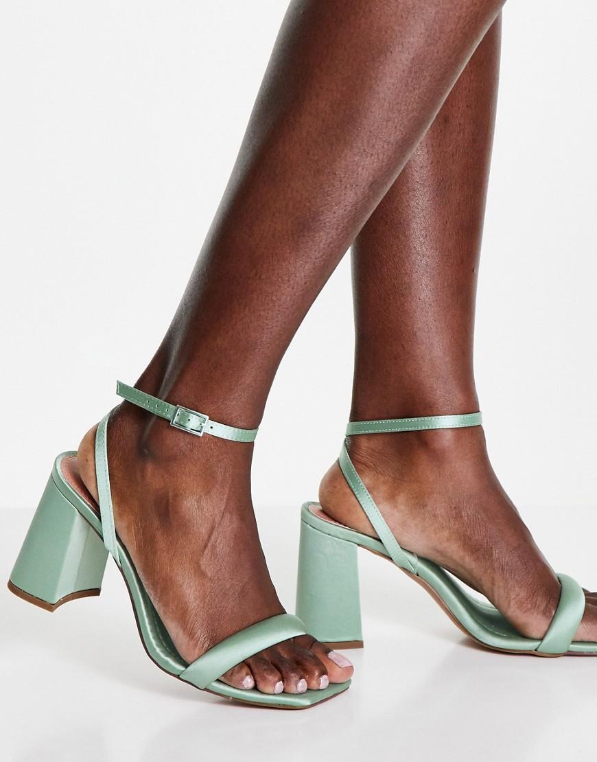 ASOS DESIGN Hilton barely there block heeled sandals product image