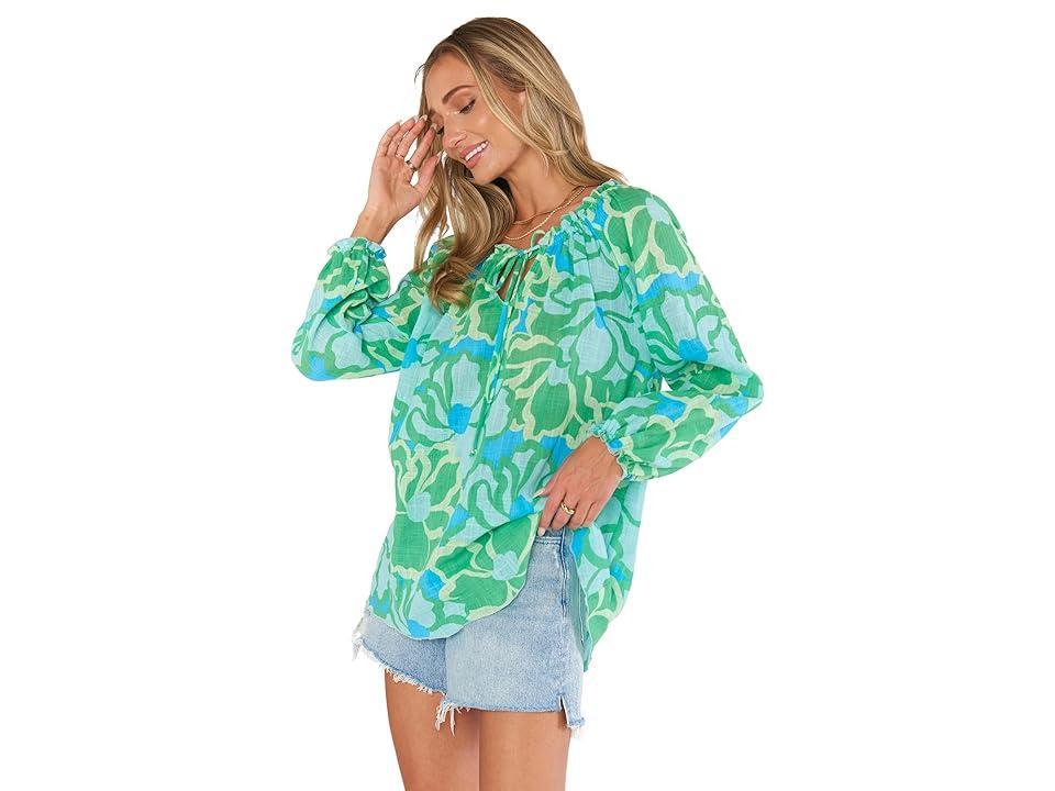 Show Me Your Mumu Margo Tunic (Abstract Poppy Multi) Women's Clothing Product Image