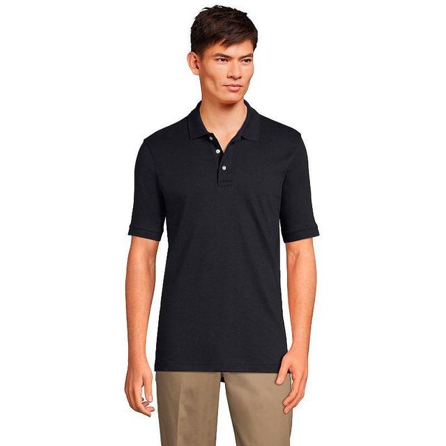 Mens Lands End Short Sleeve Interlock Polo Shirt Product Image