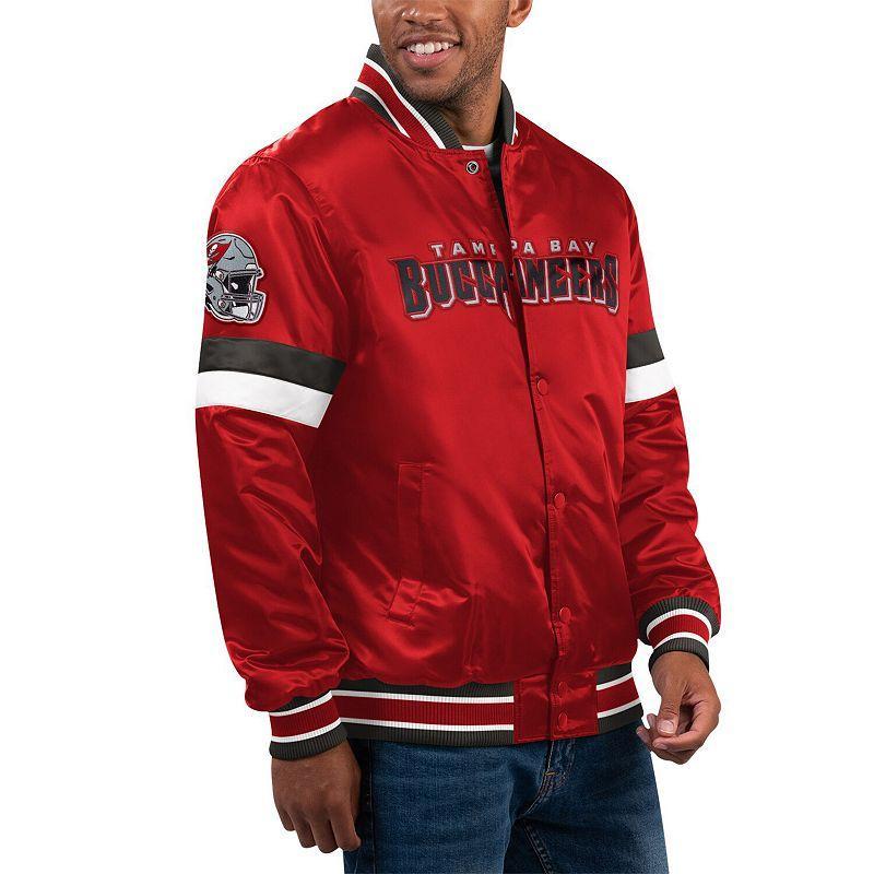 Mens Starter Tampa Bay Buccaneers Home Game Satin Full-Snap Varsity Jacket Product Image