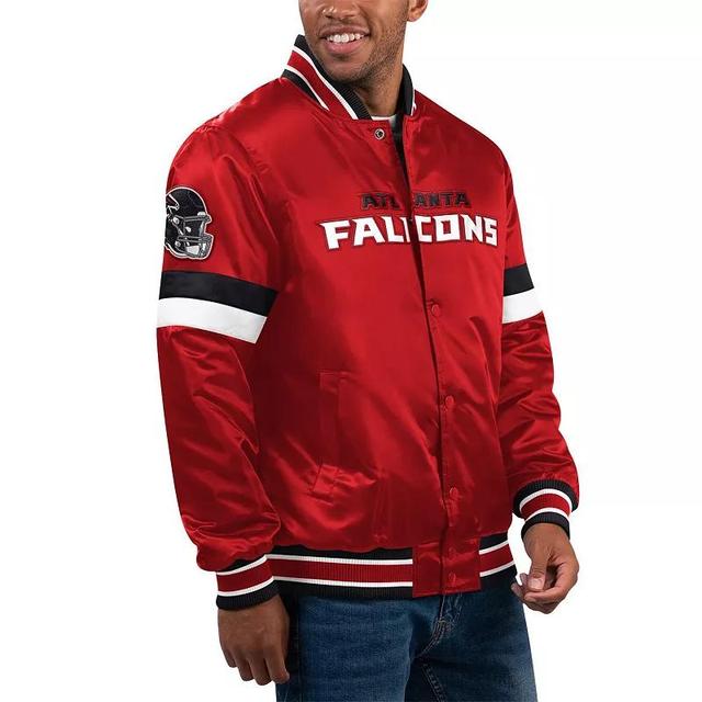 Mens Starter Atlanta Falcons Locker Room Satin Varsity Full-Snap Jacket Product Image