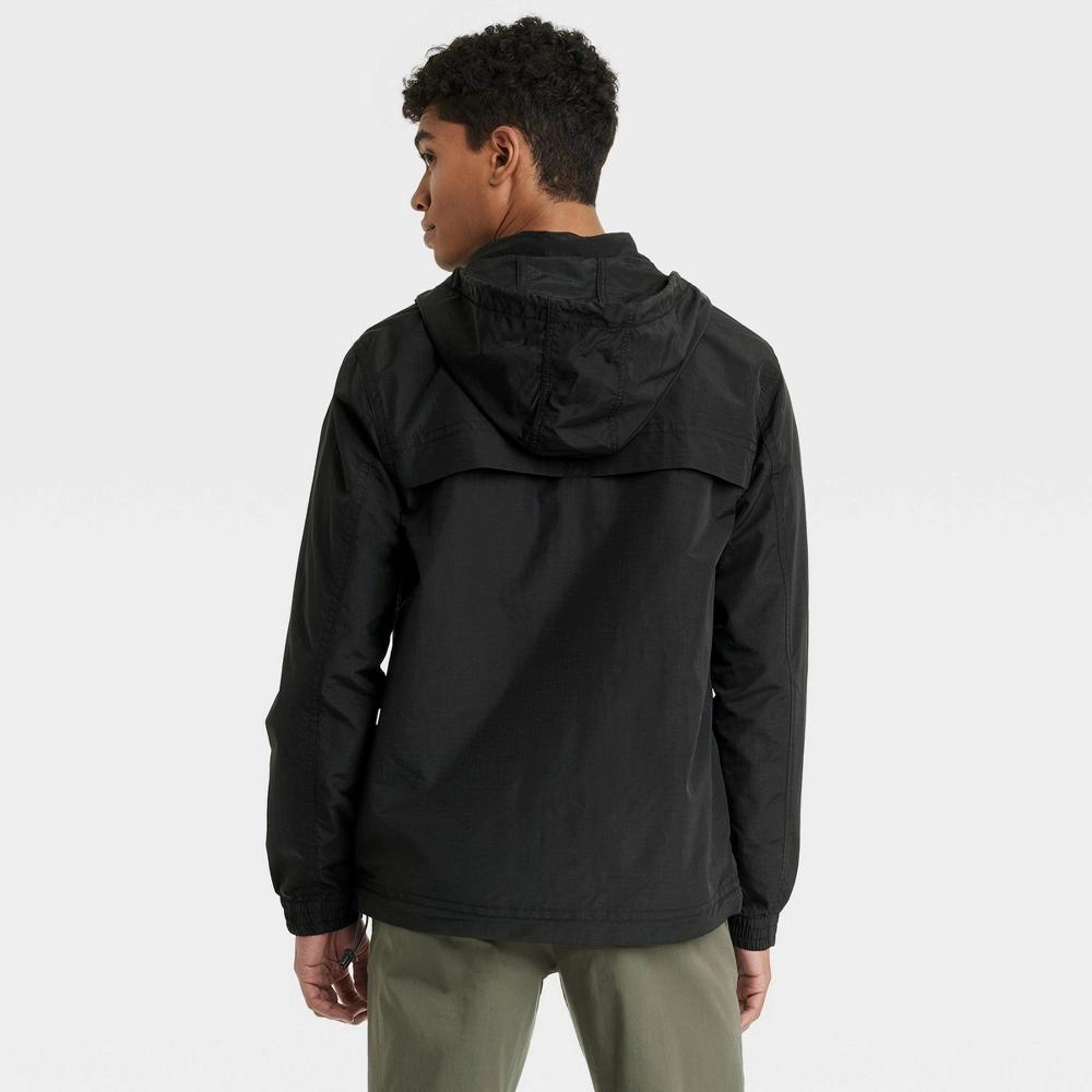 Men's Elevated Rain Coat - Goodfellow & Co™ Black Product Image