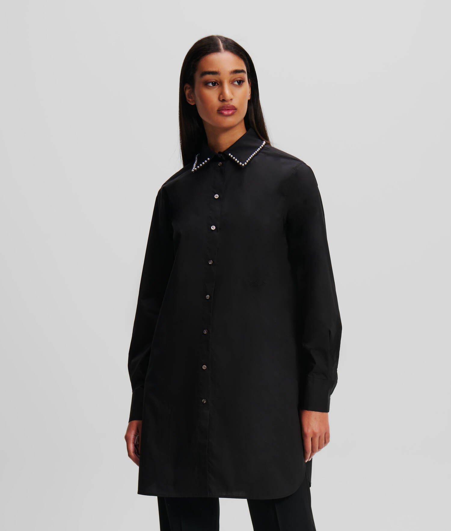 PEARL-EMBELLISHED TUNIC SHIRT Product Image