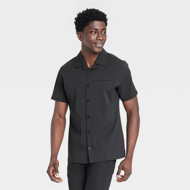 Mens Seersucker Shirt - All In Motion Black Onyx M Product Image