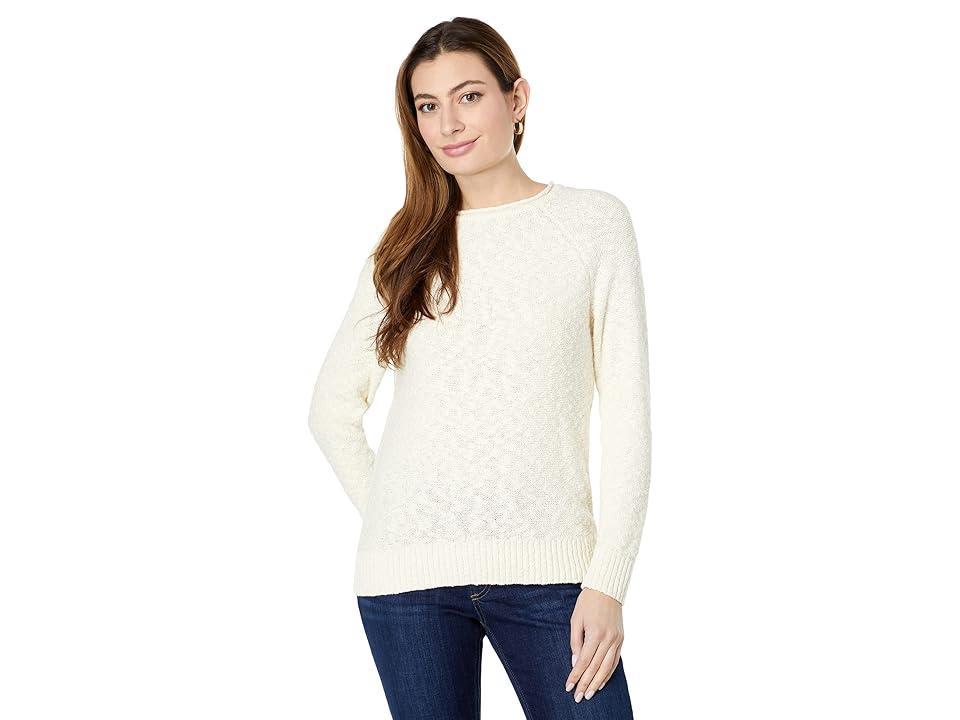 L.L.Bean Midweight Cotton Slub Rollneck Pullover (Paperwhite) Women's Sweater Product Image