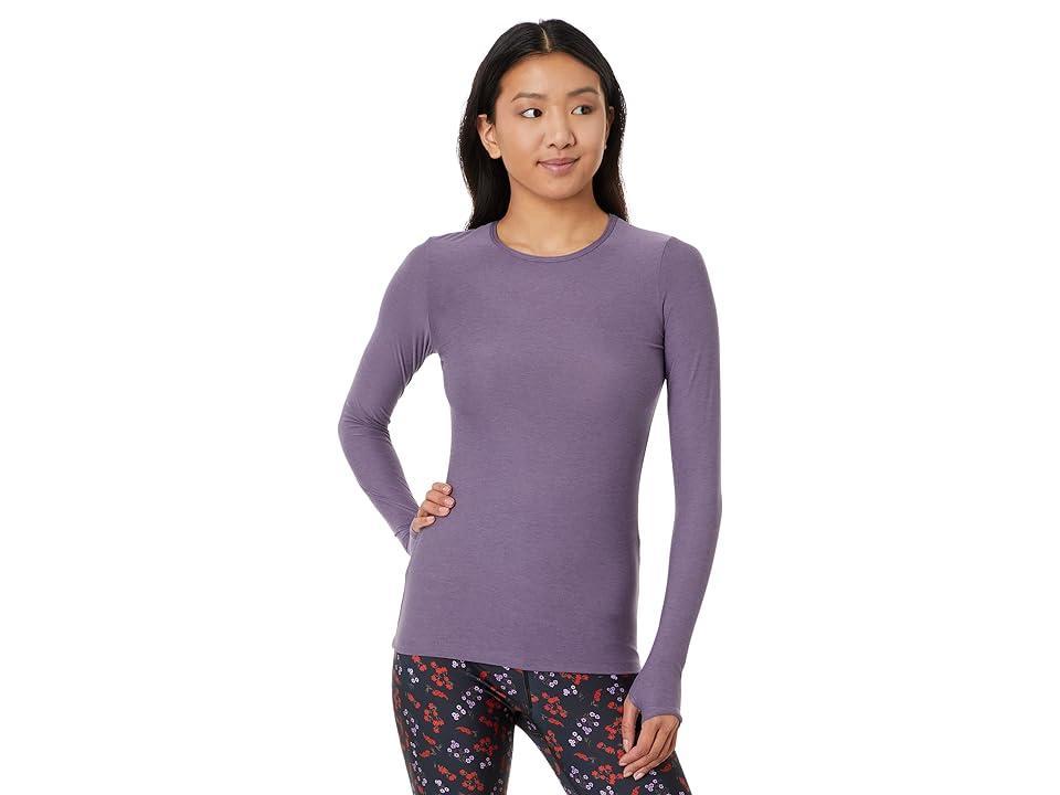 Beyond Yoga Featherweight Classic Crew Pullover Haze Heather) Women's Clothing Product Image