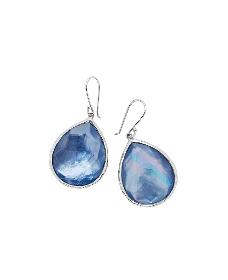 Ippolita Sterling Silver Rock Candy Mother-of-Pearl & Lapis Doublet Teardrop Earrings Product Image